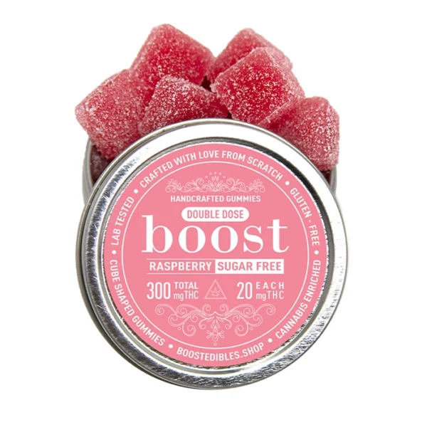 Boost Sugar Free Raspberry Gummies – 300mg